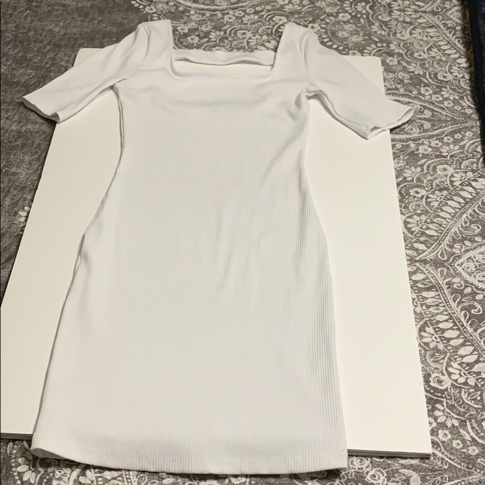White Tight Fitting Mini Dress